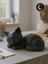Geometrik Siyah Uyuyan Kedi Biblo – Dekoratif Masaüstü Obje 1