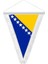 Bosna I Hercegovina -Bosna Hersek Bayrağı - Sancak - Çift Yönlü Püsküllü Saten Üçgen Flama Bayrak 1