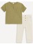 Lcw Kids Yeşil Bisiklet Yaka Kısa Kollu Erkek Bebek Tişört ve Pantolon 2'li Takım 4