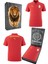 Gs Tsrt 006 Galatasaray Orijinal Lisanslı Polo Yaka Kırmızı Antrenman 5 Yıldızlı T-Shirt Gs Aslan Baskılı Hediyelik Ahşap Kutulu 1