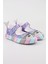 Unicorn Desenli Balık Figürlü Kız Çocuk Ayakkabı | Mor Renkli Babet | 26-30 Düz Topuk Özel Babet 5