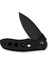 Triptych Flipper & Thumb Stud & Button Lock Knife All Black G10 Handle Çakı 4