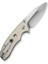 Triptych Flipper & Thumb Stud & Button Lock Knife Ivory G10 Handle Çakı 3