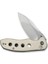 Triptych Flipper & Thumb Stud & Button Lock Knife Ivory G10 Handle Çakı 4