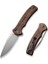 Cogent Flipper & Button Lock Knife Brown Micarta Handle Çakı 2
