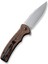 Cogent Flipper & Button Lock Knife Brown Micarta Handle Çakı 3