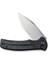 Cogent Flipper & Button Lock Knife Black Micarta Handle Çakı 4