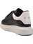 Beyaz-Siyah-Beyaz Hakiki Deri Erkek Sneaker Premium 02028 M 4