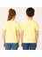 Unisex Basic Pamuklu Oversize Güneş Sarısı Çocuk Tişört 2