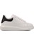 Beyaz-Siyah Hakiki Deri Erkek Sneaker Premium 02028 M 3