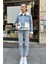 Suni Kürk Detaylı Jean Ceket - Oversize Denim 3