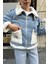 Suni Kürk Detaylı Jean Ceket - Oversize Denim 4
