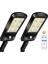 2 Adet Hareket Sensörlü Kumandalı 3 Modlu Güneş Enerjili Büyük Boy 128 LED Solar Bahçe Sokak Lambası 2