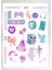 Hologram Temalı Sticker Seti Bullet Journal Ajanda Için Uygun Set 1