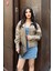 Suni Deri Oversize Bomber Ceket 3