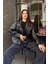 Suni Deri Oversize Bomber Ceket 1