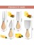 4 Parça Bambu Saplı Peynir Bıçak Çatal Spatula Seti, Sunum Seti Pratik Kullanım 4