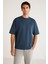 Erkek Oversize Bisiklet Yaka %100 Organik Pamuk Düz Basic Yazlık T-Shirt 5