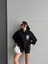 3 Iplik Şardonlu Oversize Compact Kafa Baskılı Sweat Siyah 2