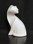 Kedi Heykel Obje Minimalist, Beyaz Renk Yüksek Kaliteli Malzeme Minimalist El Yapımı Kedi Heykel Obje, Ev Dekoru, Masa Dekoru (13x8 cm) 1