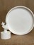Geyik Heykeli ile Dekoratif Sunumluk Seti, Beyaz Renk Yüksek Kaliteli Malzeme Minimalist Geyik Heykeli ile Set Dekoratif El Yapımı Sunumluk, Ev Dekoru, Masa Dekoru (16x13cm 23,5x12 cm) 5