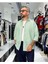Gofre Kumaş Çizgili Oversize Erkek Gömlek 1