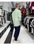 Gofre Kumaş Çizgili Oversize Erkek Gömlek 3