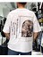 Erkek Sırtı Antik Kumaş Baskı Oversize T-Shirt 3