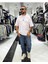 Erkek Sırtı Antik Kumaş Baskı Oversize T-Shirt 7