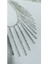 Özel Gümüş Renk Sıralı Kristal Taşlı Zincir Saçak Şerit 8 cm 2
