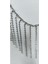 Özel Gümüş Renk Sıralı Kristal Taşlı Zincir Saçak Şerit 8 cm 5