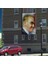 Gülümseyen Mustafa Kemal Atatürk Yan Portre Poster Cephe Bayrağı -3x4,5 Metre 1