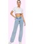 Kadın Regular Boy Denim Jean Yüksek Bel Geniş Paça Pamuk Günlük Kullanım Dayanıklı Malzeme 1