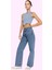 Kadın Regular Boy Denim Jean Yüksek Bel Geniş Paça Pamuk Günlük Kullanım Dayanıklı Malzeme 1