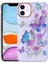 iPhone 11 Uyumlu Desenli Simli Sert Effx Inka Kapak-No3 5