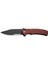Cogent Flipper & Button Lock Knife Blackwashed Serrated Burgundy G10 Handle Çakı 1