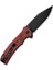 Cogent Flipper & Button Lock Knife Blackwashed Serrated Burgundy G10 Handle Çakı 3