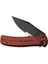 Cogent Flipper & Button Lock Knife Blackwashed Serrated Burgundy G10 Handle Çakı 4
