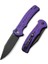 Cogent Flipper & Button Lock Knife Purple G10 Handle Çakı 2