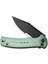 Cogent Flipper & Button Lock Knife Blackwashed Serrated Naturel G10 Handle Çakı 4