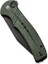 Cogent Flipper & Button Lock Knife Blackwashed Serrated Green Micarta Handle Çakı 5
