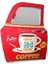 Dekoratif Coffee Temalı Kırmızı Araba Kapısı Ayna Hediyelik 3