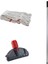 3'lü Beyaz Dar Yedek Islak Mop Takımı, Metal Saplı ve Tutucu ile 17 cm 3