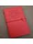 Pusula Tasarımlı Kırmızı Deri Defter Hediyelik 1