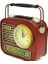 Dekoratif Metal Radyo Saatli Kumbara Vintage Biblo Hediyelik 2