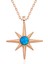 ​gümüş Rose Mavi Opal Taşlı Kutup Yıldızı Kolye 2