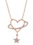 925 Ayar Gümüş Rose Kalp Yıldız Kadın Kolye 5