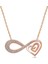 Gümüş Rose Kalpli Sonsuzluk Kadın Kolye 1