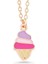 925 Ayar Gümüş Rose Renkli Dondurma Kadın Kolye 3