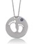 925 Ayar Gümüş Anne Bebek Ayak Izi Kadın Gümüş Kolye 1